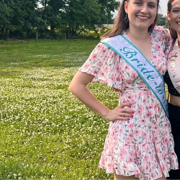 Francesca's Collections Pink Floral Mini Dress - Picture 5 of 5